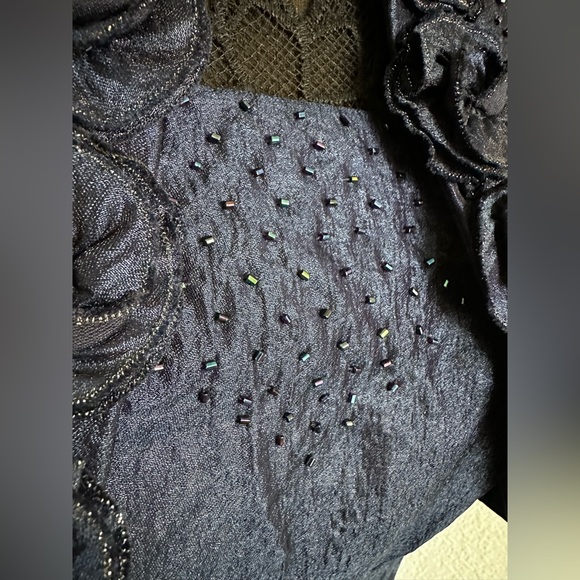 R & M Richards 2-Piece Tiered Empire Waist Dress & Cropped Jacket Set - Picture 4 of 12